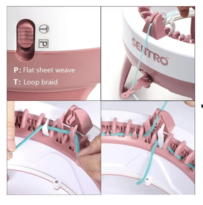 Masina de Tricotat Sentro 48 Ace cu 2 Moduri de Tesut si Accesorii Incluse [4]