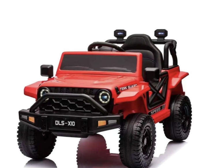 Masina electrica OFFROAD 12V, 2x45W, telecomanda 2.4G, roti mari, 30 kg, rosu [7]