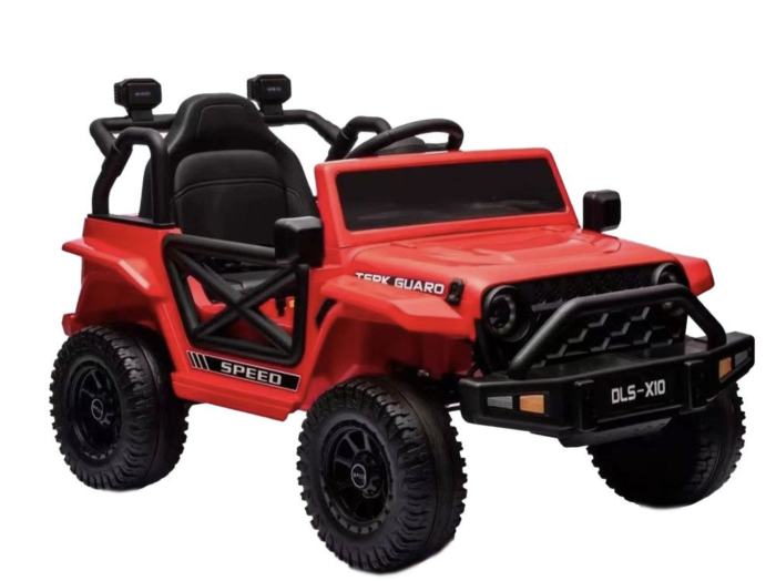 Masina electrica OFFROAD 12V, 2x45W, telecomanda 2.4G, roti mari, 30 kg, rosu [3]