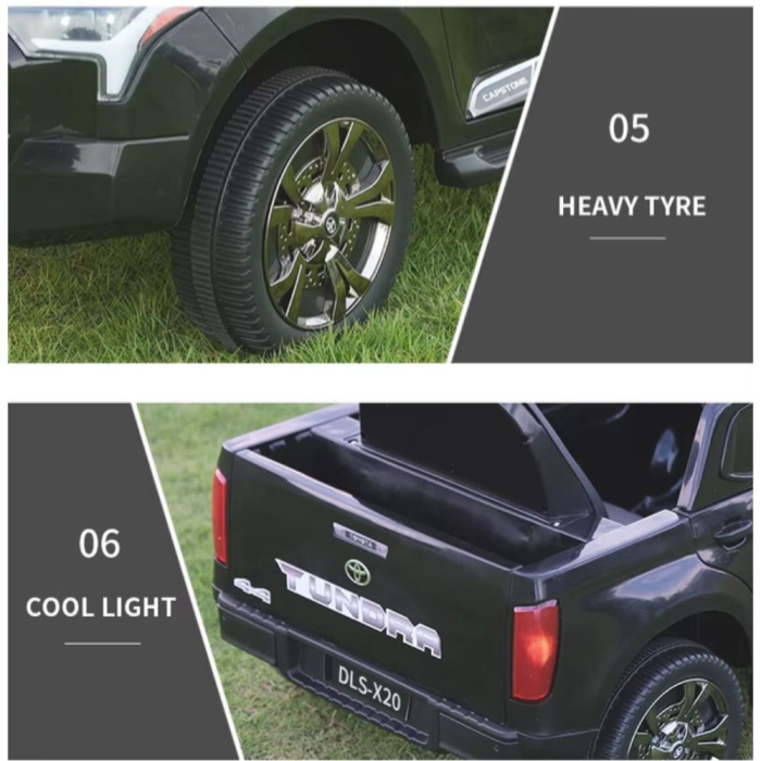 Masina electrica copii Toyota pickup DLS-X20, licentiata, 12V, telecomanda 2.4G, Bluetooth, 2-6 ani, Alb [8]