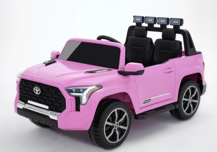 Masina electrica copii Toyota pickup, licentiata, 12V 7Ah, 2 motoare 550, telecomanda 2.4G, 3-8 ani, Roz [2]