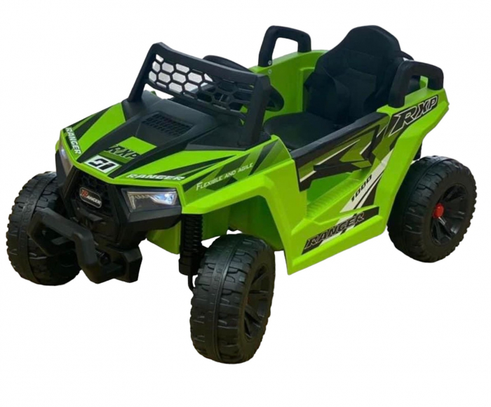 Masina electrica Jeep copii cu telecomanda, 12V, 2 motoare, 626 verde