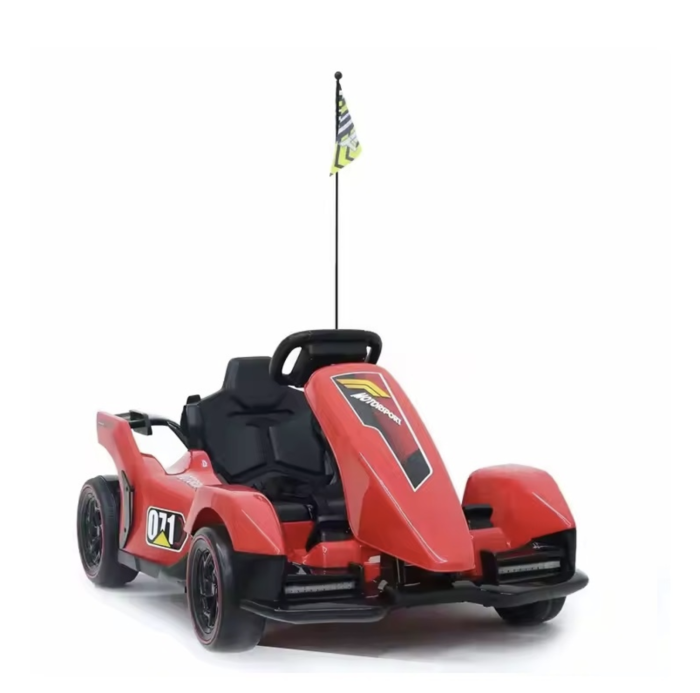 Masina electrica Kart DLS-X2, cu drift, telecomanda si lumini LED, rosu [3]