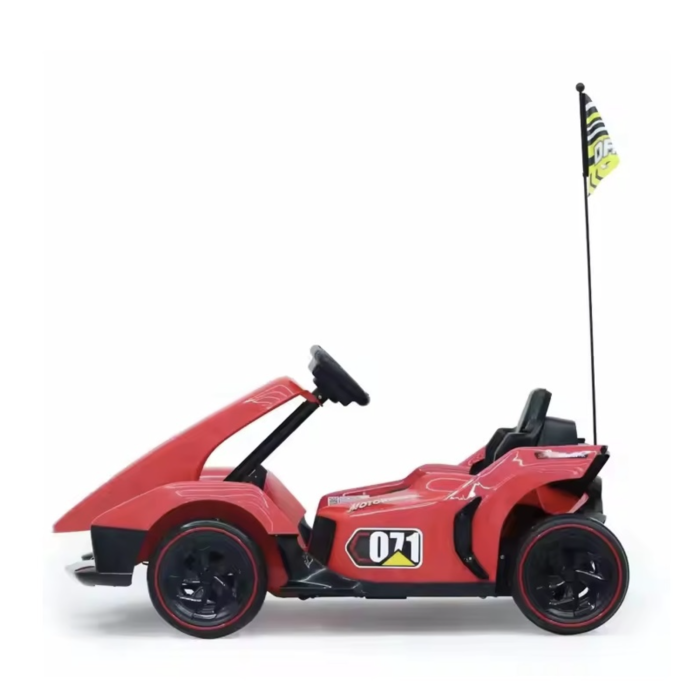 Masina electrica Kart DLS-X2, cu drift, telecomanda si lumini LED, rosu [4]