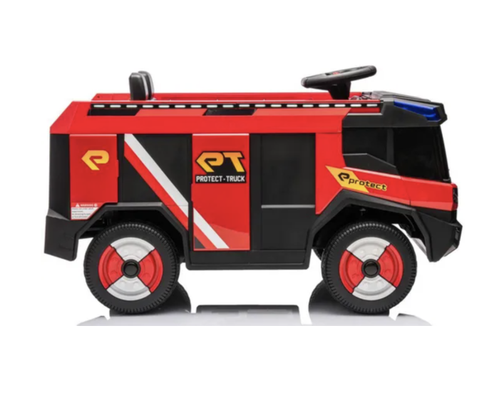 Masina electrica Pompieri copii 12V, 2 motoare, telecomanda, 30 kg, 3–8 ani [11]
