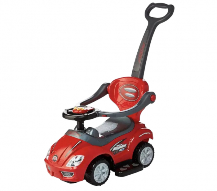 Masinuta 3 in 1 cu maner de impins, Deluxe Mega Car, albastru [23]