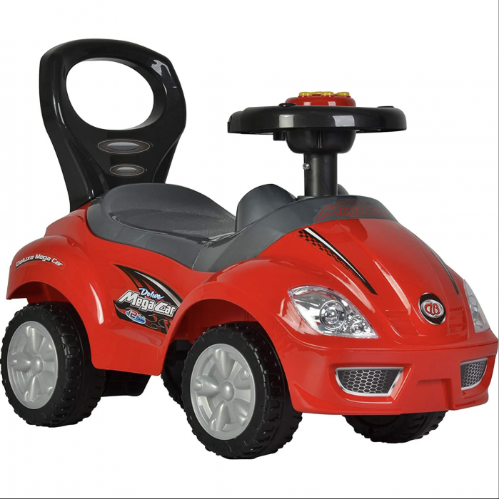 Masinuta 3 in 1 cu maner de impins, Deluxe Mega Car, albastru [17]