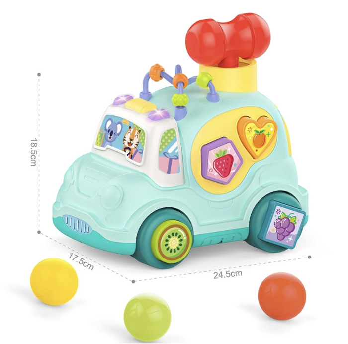 Masinuta cu Sunete si Forme pentru Sortare, vernil, 18 luni+ [2]