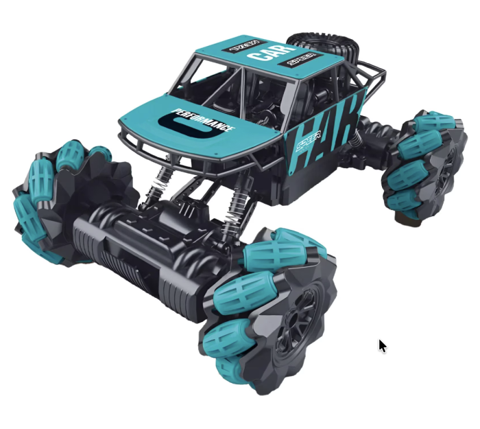 Masinuta RC 4x4 Metal Off-Road cu telecomanda 2.4GHz, suspensii, roti crawler, verde, +6 ani [3]