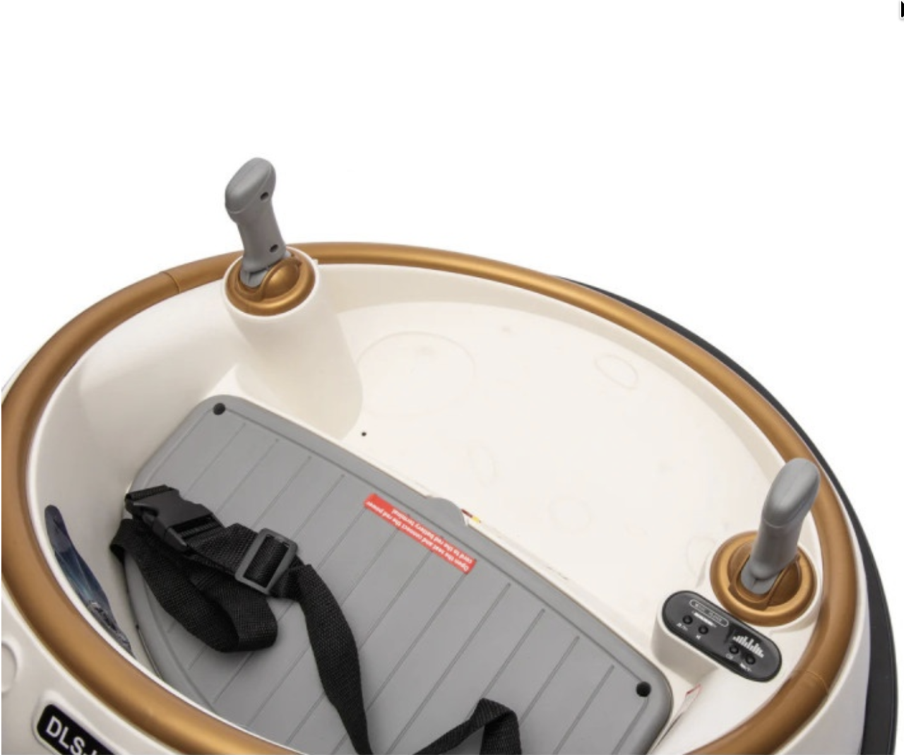 Masinuta Electrica Bumper Car DLS-K1 Nava Spatiala Crem, Rotire 360, Bluetooth, 1-6 ani [7]