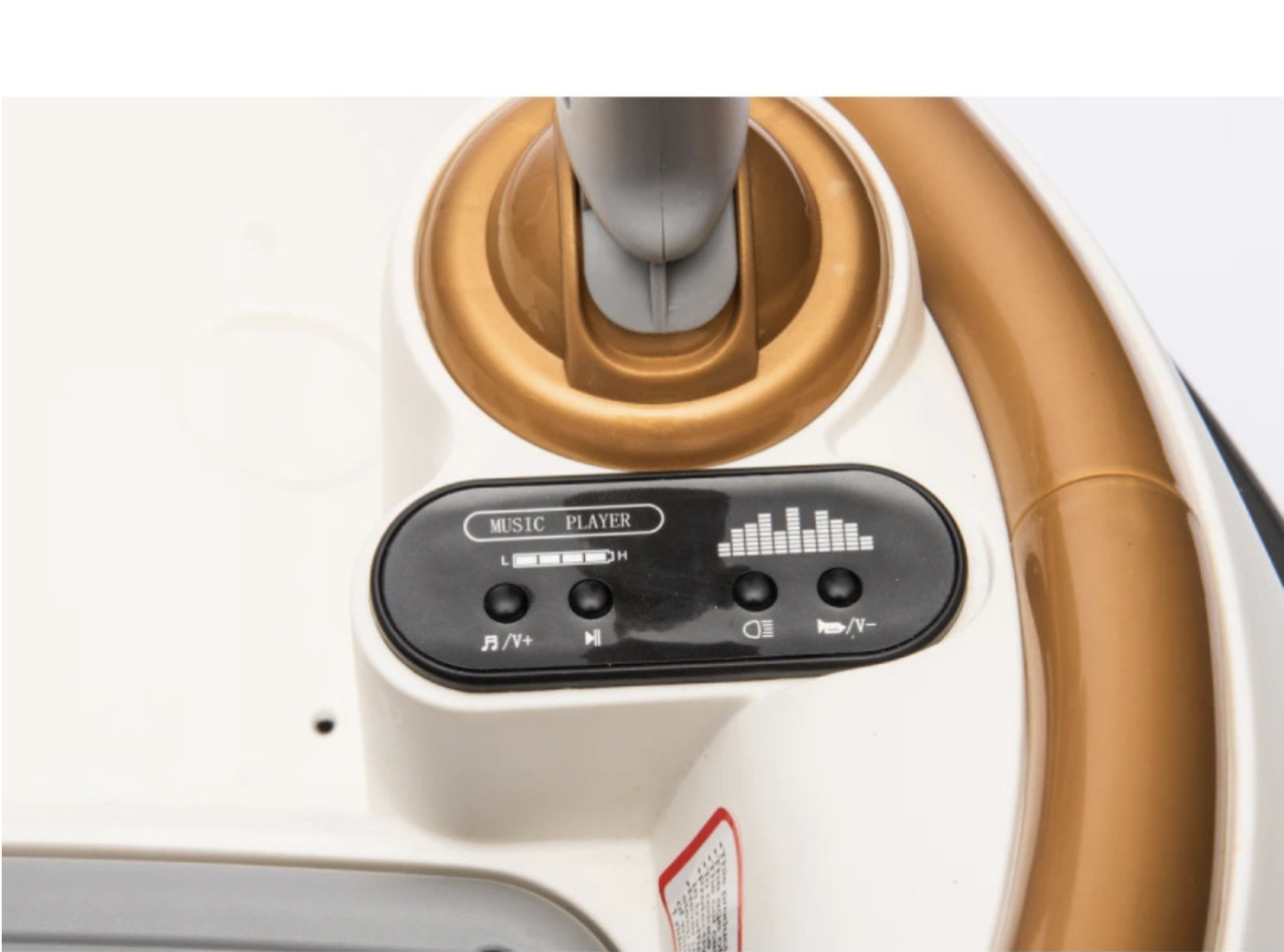 Masinuta Electrica Bumper Car DLS-K1 Nava Spatiala Crem, Rotire 360, Bluetooth, 1-6 ani [8]