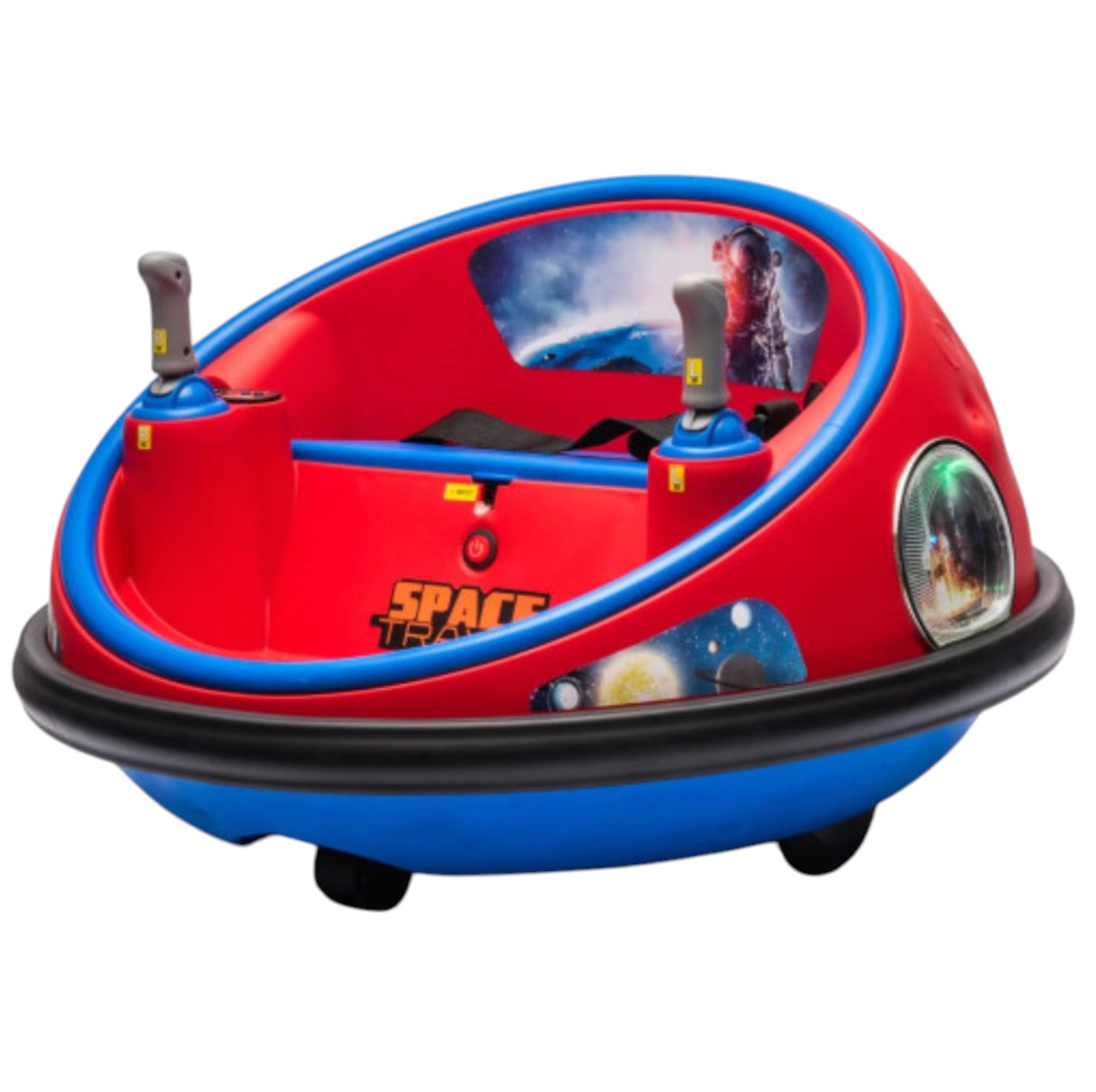 Masinuta Electrica Bumper Car DLS-K1 Nava Spatiala Rosu, Rotire 360, Bluetooth, 1-6 ani [2]