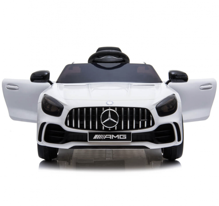 Masinuta electrica Mercedes GTR AMG, cu telecomanda, 12V, 2 motoare, alb [2]