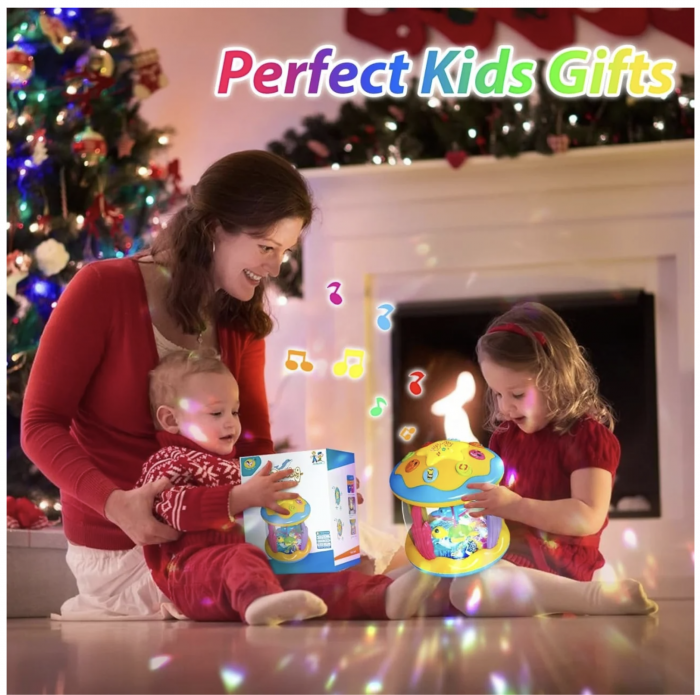 Toba interactiva pentru bebelusi cu carusel si proiectii [11]