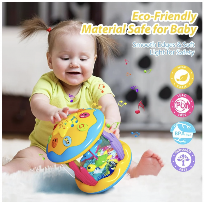 Toba interactiva pentru bebelusi cu carusel si proiectii [6]