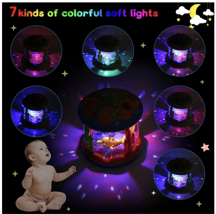 Toba interactiva pentru bebelusi cu carusel si proiectii [8]