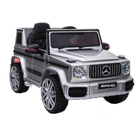 Masinuta Mercedes Benz AMG G-63, 2 motoare, 12V - gri metalizat