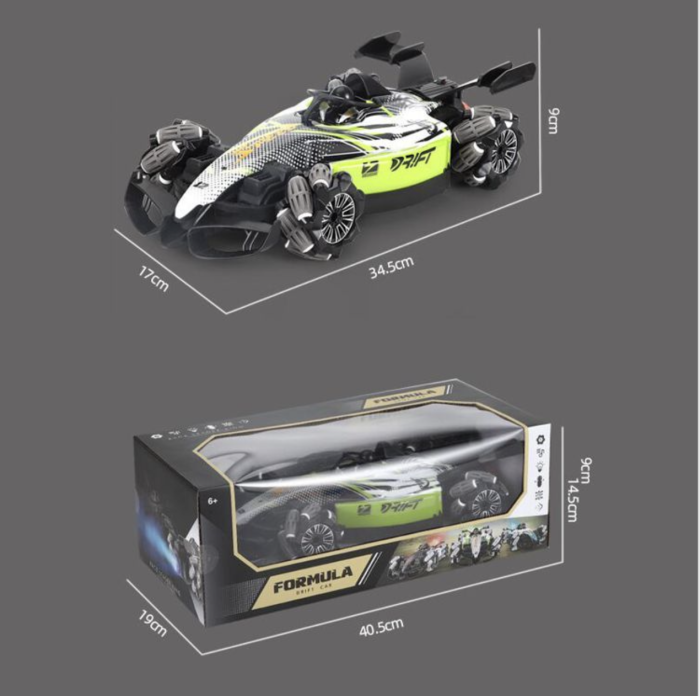 Masinuta RC Formula Drift 360 cu roti omni-directionale, efect jet luminos si sunete, 35 cm, +6 ani [8]