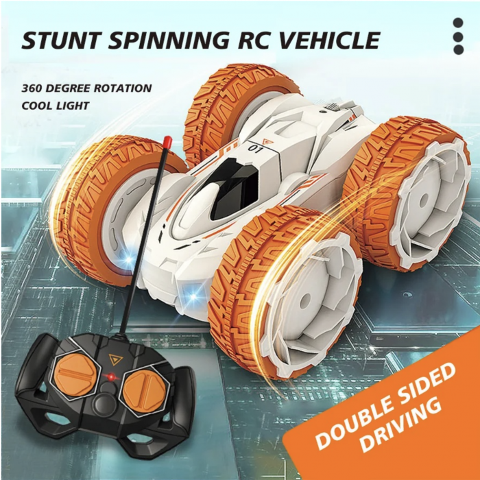 Masinuta acrobatica Flat cu telecomanda si lumini – rotire 360° [2]