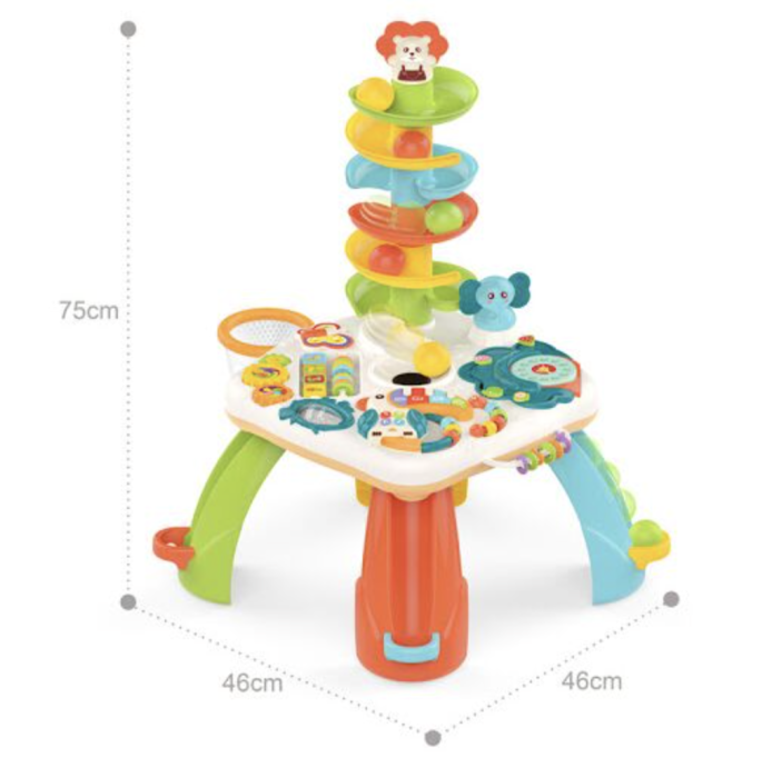 Masuta de activitati Active Table – pian, lumini, tobogan cu bile si accesorii interactive [4]