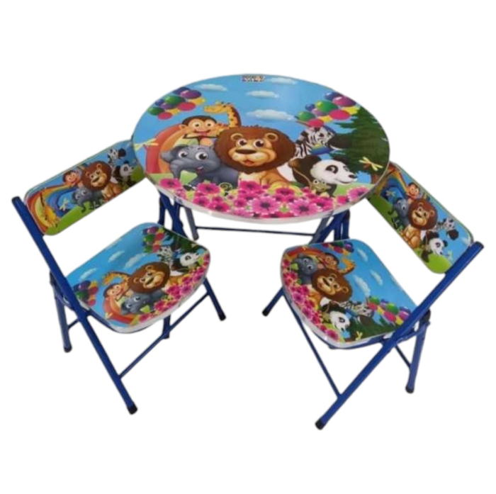 Masuta Pliabila pentru Copii cu 2 Scaune - 60x60 cm, Animale din Jungla E1 [3]