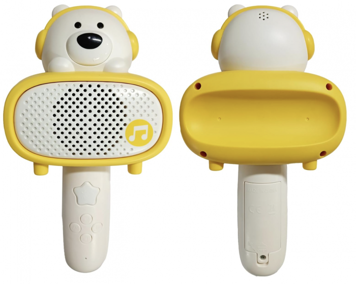 Microfon karaoke cu telecomanda, Bluetooth si incarcator cablu USB - Ursuletul alb [11]