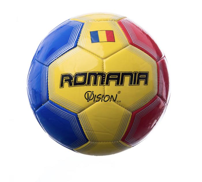 Minge de Fotbal, Marimea 5, Material PVC, Tricolor Romania - Copie