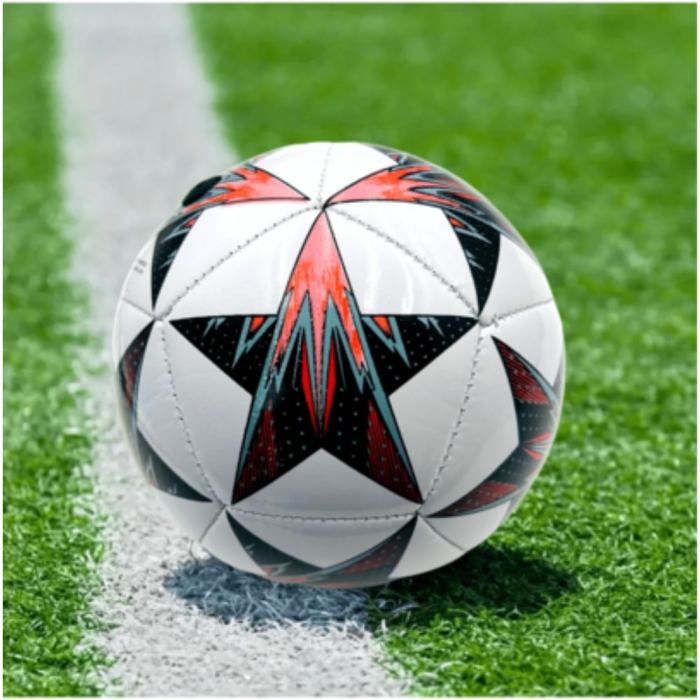 Minge de Fotbal PVC, Marimea 5, Alb cu Stele [2]