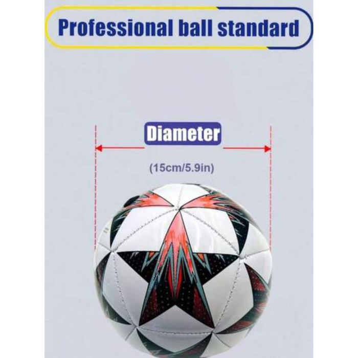 Minge de Fotbal PVC, Marimea 5, Alb cu Stele [4]