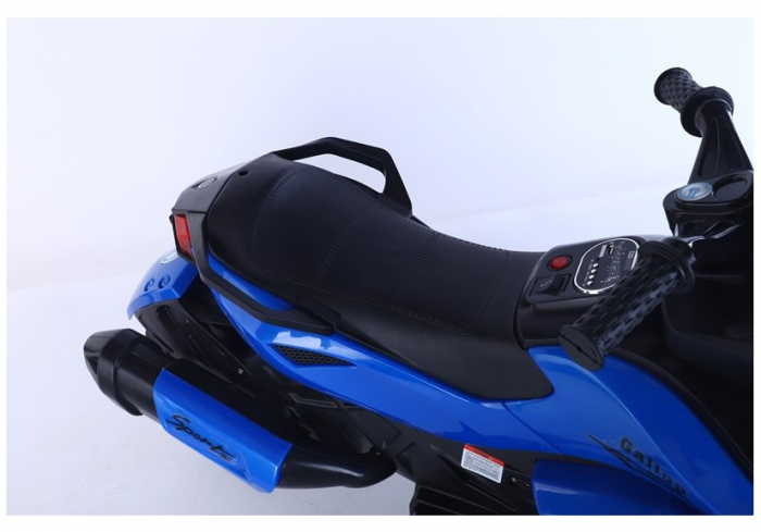 Motocicleta, ATV electrica, cu 2 motoare, 12V, 5819, Albastru [7]