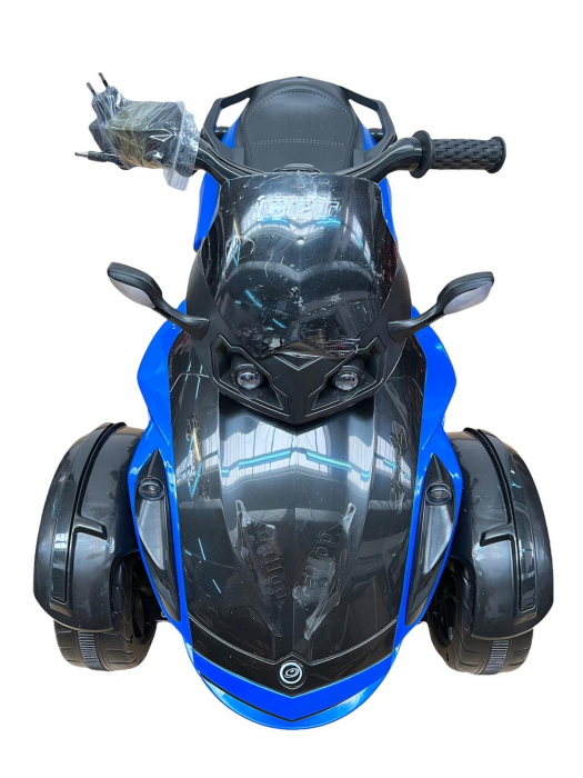 Motocicleta, ATV electrica, cu 2 motoare, 12V, 5819, Albastru [3]