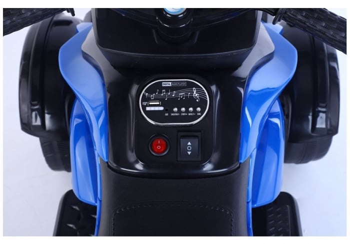 Motocicleta, ATV electrica, cu 2 motoare, 12V, 5819, Albastru [8]