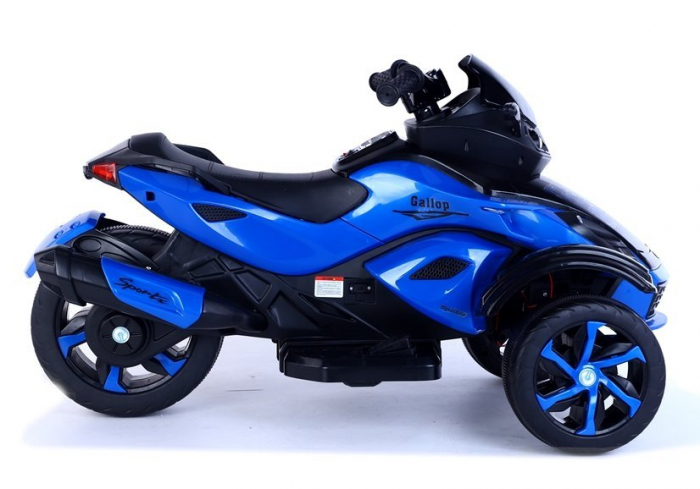 Motocicleta, ATV electrica, cu 2 motoare, 12V, 5819, Albastru [5]