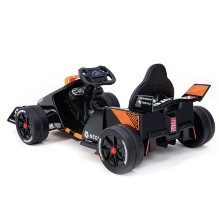 Kart electric copii Formula 1 DLS-K09, licentiat, 12V, 2 motoare, telecomanda 2.4G, 3-9 ani, Portocaliu-Negru [4]