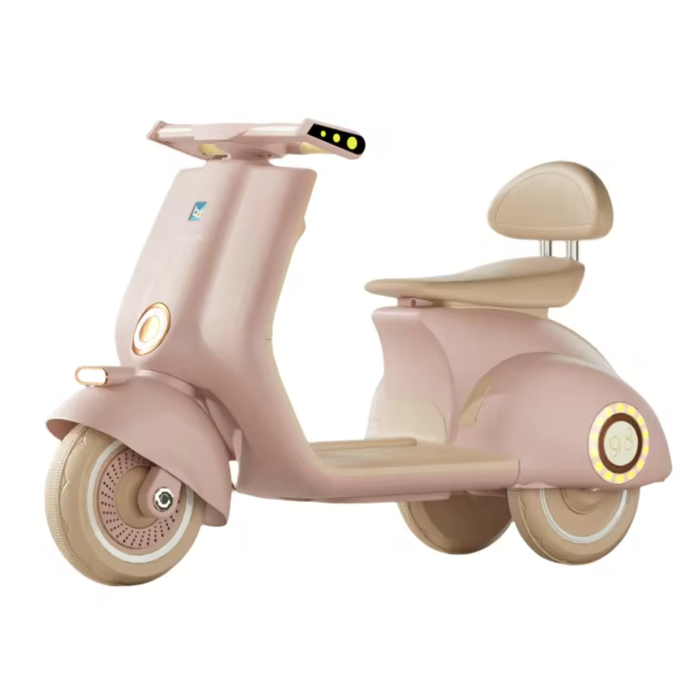 Motocicleta electrica copii 3 roti 916A, 6V, Bluetooth, USB MP3, microfon, lumini, 2-6 ani, roz [2]