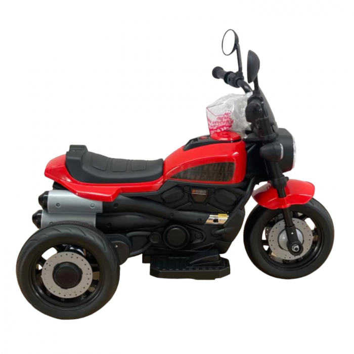 Motocicleta electrica copii 618R, acumulator 6V, 1 motor, cu sunete si lumini, rosu [4]