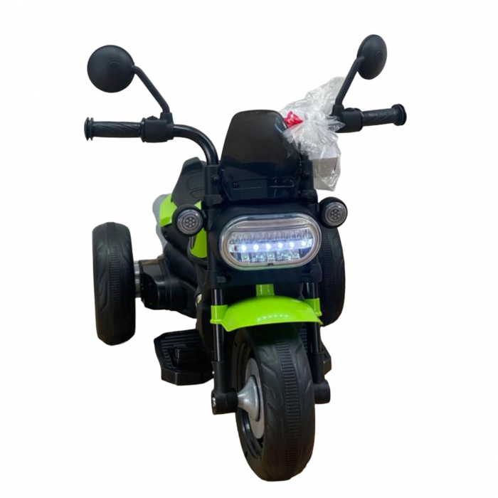 Motocicleta electrica copii 618V, acumulator 6V, 1 motor, cu sunete si lumini, verde [2]