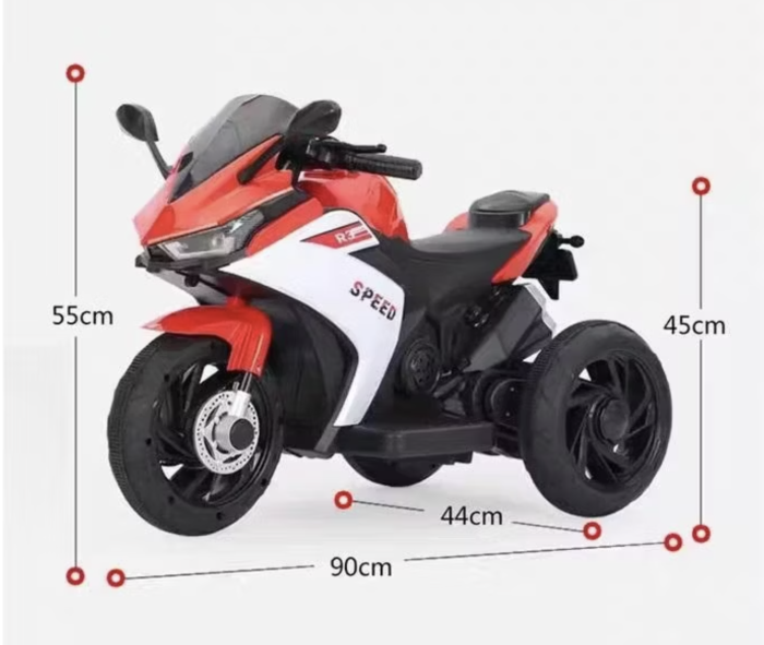 Motocicleta electrica copii cu 3 roti model 618, 6V, 3 trepte viteza, USB MP3, max 30kg, 2-5 ani, albastru [3]