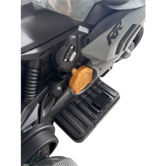 Motocicleta Electrica Copii A118 6V Baterie Chuangxin Motor 380 USB MP3 2-5 Ani, Gri [6]