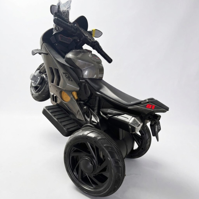 Motocicleta Electrica Copii A118 6V Baterie Chuangxin Motor 380 USB MP3 2-5 Ani, Gri [3]