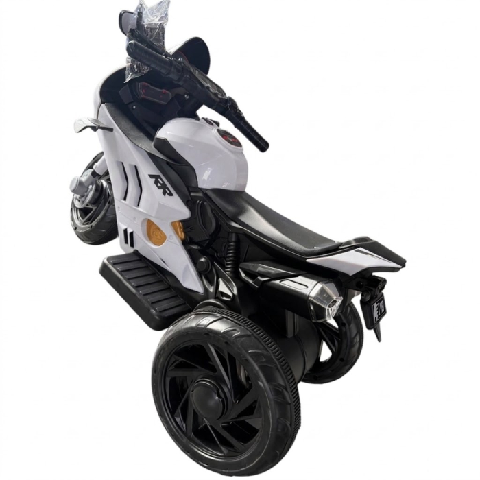 Motocicleta Electrica Copii A118 6V Baterie Chuangxin Motor 380 USB MP3 2-5 Ani, alb [5]