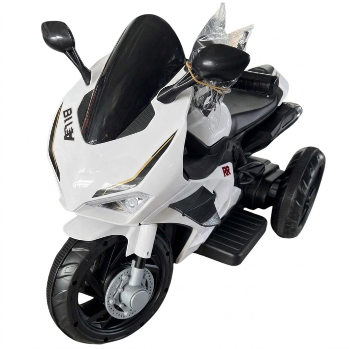 Motocicleta Electrica Copii A118 6V Baterie Chuangxin Motor 380 USB MP3 2-5 Ani, alb [3]