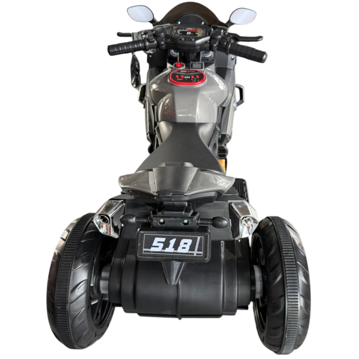 Motocicleta electrica copii model 518, 6V, 3 trepte viteza, lumini, muzica USB MP3, 2-5 ani, Alb [5]