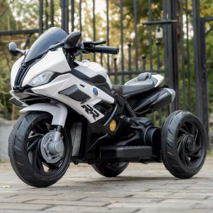 Motocicleta electrica copii model 518, 6V, 3 trepte viteza, lumini, muzica USB MP3, 2-5 ani, Alb [3]