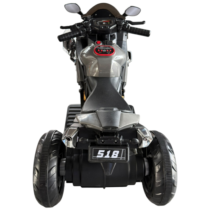 Motocicleta electrica copii model 518, 6V, 3 trepte viteza, lumini, muzica USB MP3, 2-5 ani, Alb [4]