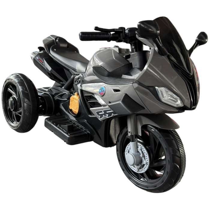 Motocicleta electrica copii model 518, 6V, 3 trepte viteza, lumini, muzica USB MP3, 2-5 ani, Gri [9]
