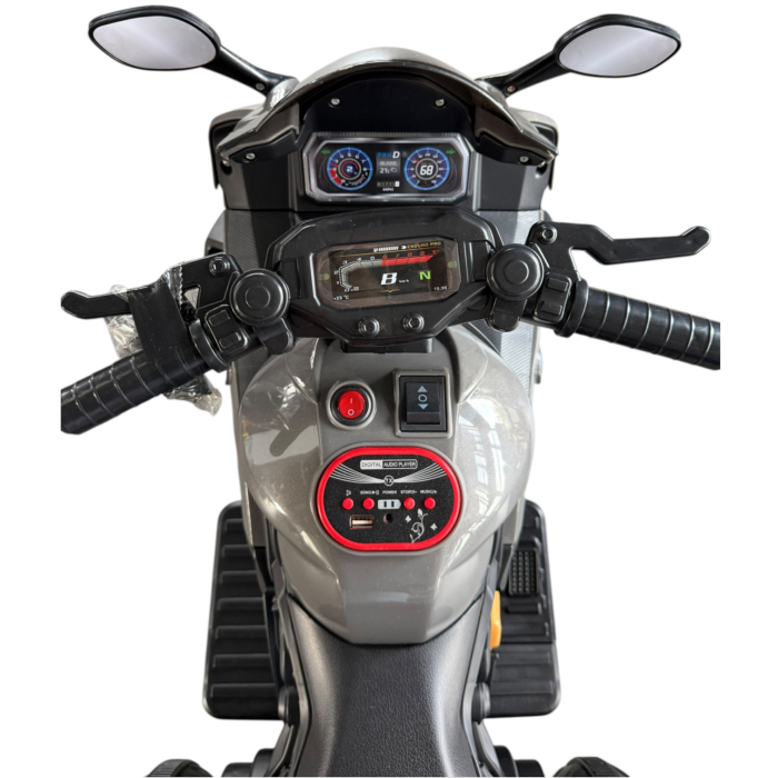 Motocicleta electrica copii model 518, 6V, 3 trepte viteza, lumini, muzica USB MP3, 2-5 ani, rosu [8]