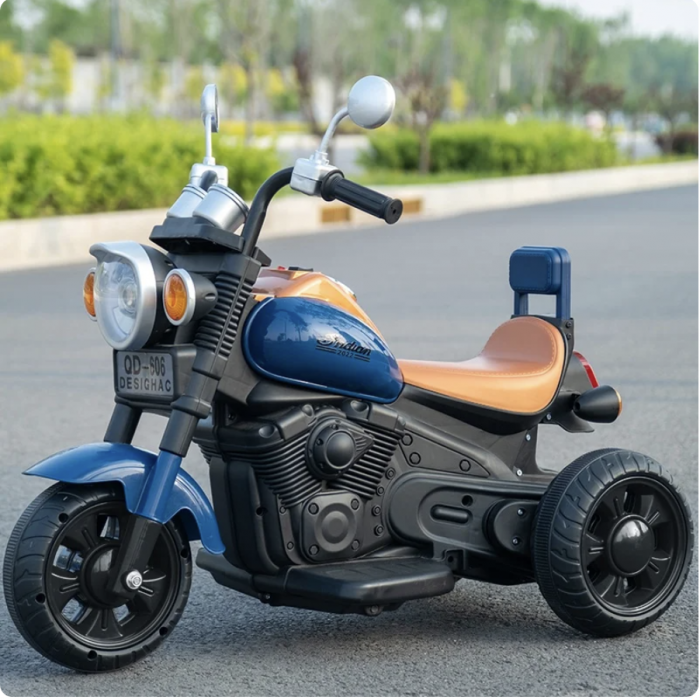 Motocicleta electrica cu 3 roti, 6V, 3-6 ani, 606 Albastru [2]