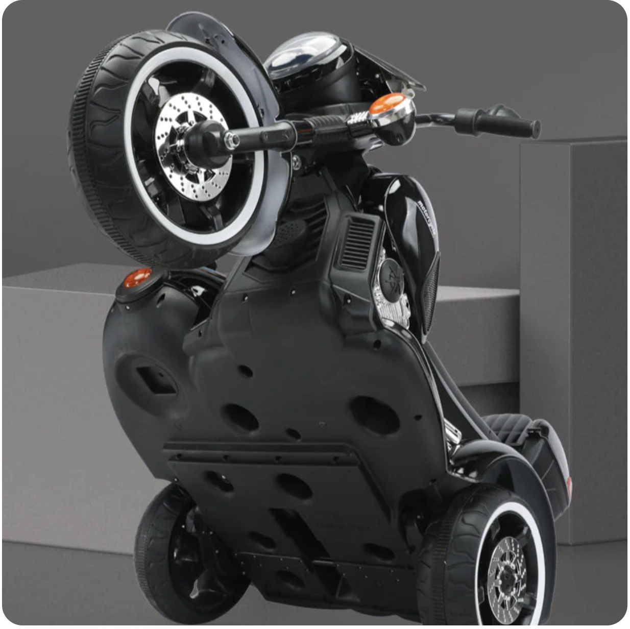 Motocicleta electrica cu atas 1916 rosu, 2 locuri, 12V, lumini LED, 2-10 ani, 50 kg [4]