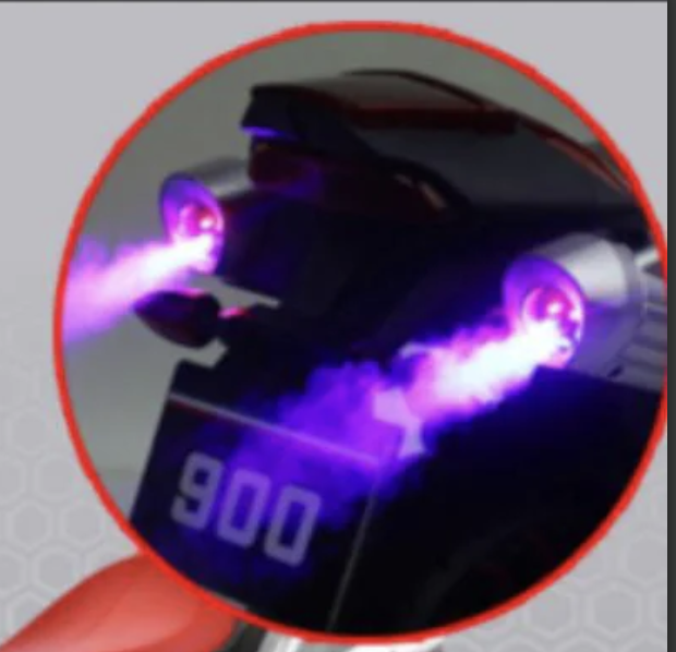 Motocicleta electrica pentru copii 2-10 ani, cu doua motoare, acumulator 12V, cu aburi, muzica si lumini, 266 albastru [12]